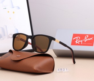 Ray Ban RB4821 Sunglasses Brown/Black