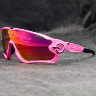 Oakley Jawbreaker Sunglasses Polished Pink/Ice Red