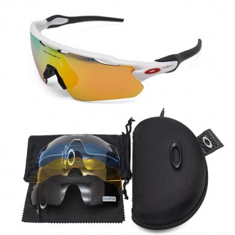 Oakley radar ev Sunglasses White and Prizm Orange lens