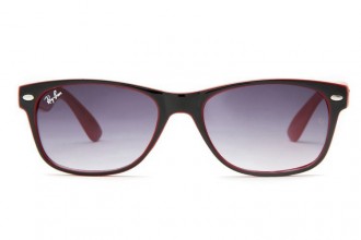 Ray Ban RB2132 Wayfarer Sunglasses Black with Fire/Light Purple