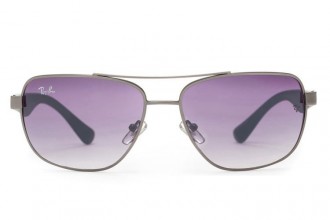 Ray Ban RB2483 Aviator Sunglasses Silver/Light Purple