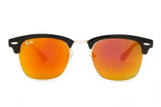 Ray Ban RB3016 Clubmaster Sunglasses Black/Orange
