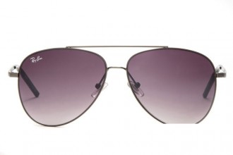 Ray Ban RB3811 Aviator Sunglasses Gray/Light Purple