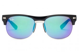 Ray Ban RB20257 Clubmaster Sunglasses Black/Crystal Blue