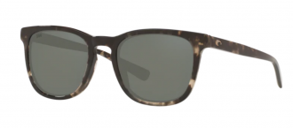 Costa Sullivan Mens Sunglasses Shiny Black Kelp/Gray
