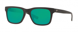 Costa Tybee Mens Sunglasses Matte Black/Green Mirror