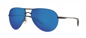 Costa Helo Mens Sunglasses Matte Black/Blue Mirror