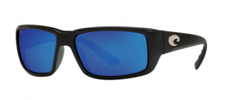 Costa Fantail Mens Sunglasses Matte Black/Blue Mirror