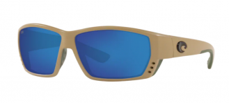 Costa Tuna Alley Mens Sunglasses Matte Sand/Blue Mirror