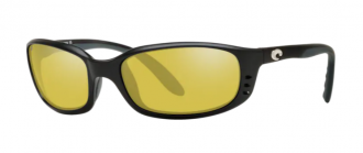 Costa Brine Mens Sunglasses Matte Black/Sunrise Silver Mirror
