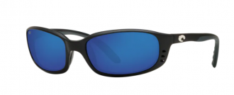 Costa Brine Mens Sunglasses Matte Black/Blue Mirror