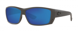 Costa Cat Cay Mens Sunglasses Matte Gray/Blue Mirror