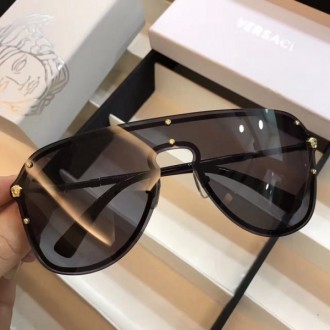 Versace OVE180 Rimless Sunglasses Black Lenses