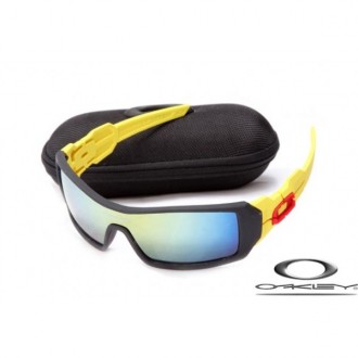 Oakley Oil Rig Sunglasses Yellow Black Frame blue Lens OAKLEY20156391