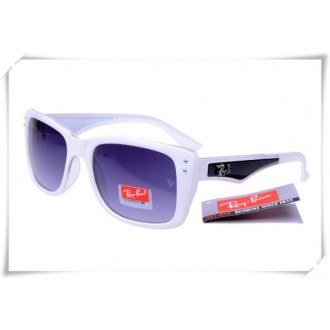 Ray Ban RB4148 Caribbean Sunglasses Polishing White Black Frame Purple Gradient Lens
