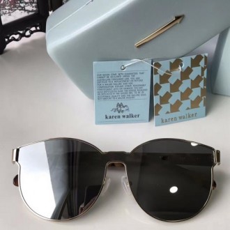 Men's Women's Karen Walker Sunglasses Havana Legs Shiny Black