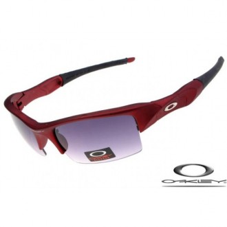 Oakley Flak Jacket Sunglasses Red Frame Purple Iridium Lens OAKLEY20156296