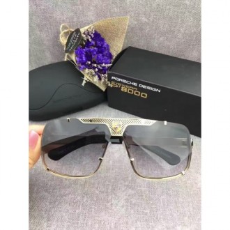 Mens Porsche Design Sunglasses P2790 White Gray Gold