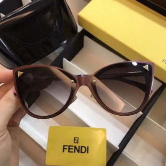 men's Women's Fendi Iridia Cat-Eye Sunglasses Black Red