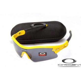 Faux Oakley Radar Path sunglasses Polishing Yellow Frame Black Iridium Lens