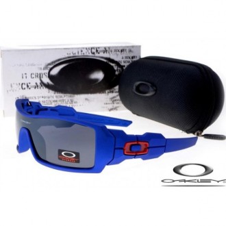 Oakley Oil Rig Sunglasses Polishing Blue Frame Gray Iridium Lens