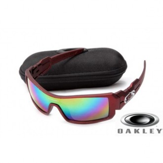 Oakley Oil Rig sunglasses Wine Red Frame Camo Lens OAKLEY201567250