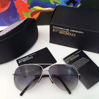 Mens Porsche Design P8811 Sunglasses Black Silver