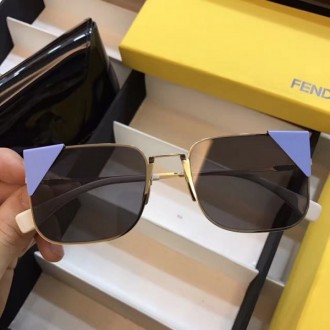 2520 Fendi Sunglasses Lack Of Angle-type Tide Mirror Black Blue