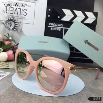 Karen Walker Round Sunglasses 0136 With Pink Frame