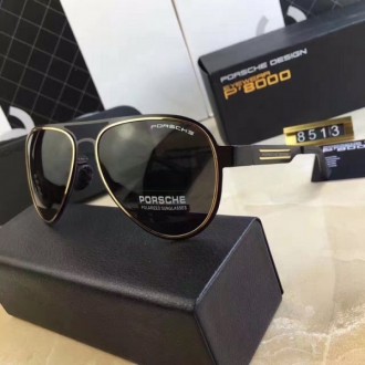Porsche Design P8513 Aviators Sunglasses Black Gold