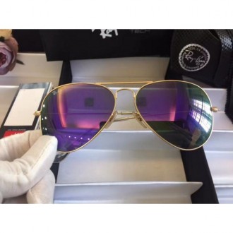 Ray Ban Fashion Purple Lenses aviator Sunglasses
