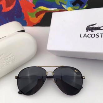Men's Women's Lacoste L185 Sunglasses Black Mirror