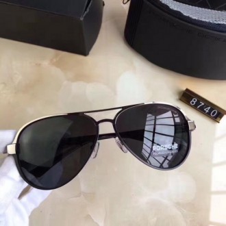 Porsche Design Black P8740 Aviators Sunglasses