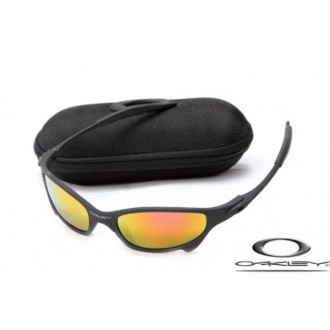 Oakley Juliet Sunglasses Matte Black Frame Fire Yellow Iridium Lens