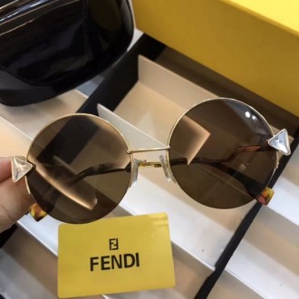 Fendi FF0243 Rainbow Round Sunglasses Brown
