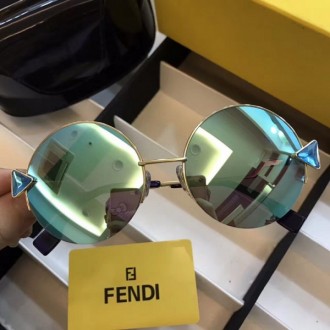 Fendi FF0243 Rainbow Round Sunglasses Blue