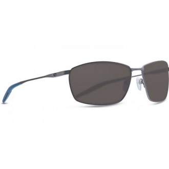 Costa Turret Matte Dark Gunmetal + Deep Blue / Black Sunglasses
