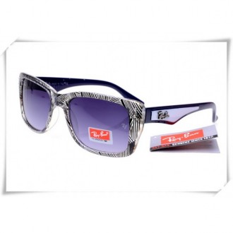 Ray Ban RB4148 Caribbean Sunglasses Zebra Frame Purple Gradient Lens