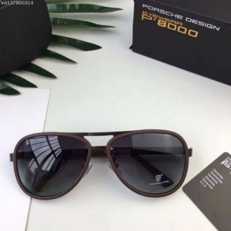 Porsche Design Black P5202 Sunglasses Polarized Dark Brown