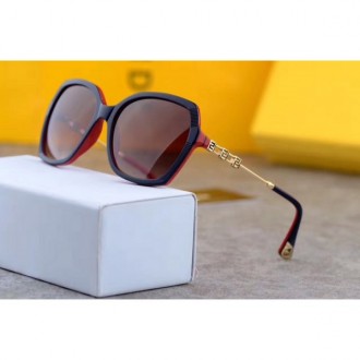 Fendi FD0060 Fashion Sunglasses Black Lenses Red Frame