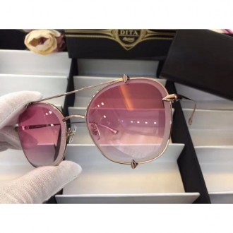 Women's Dita Aviator Gradient Sunglasses Pink Mirror