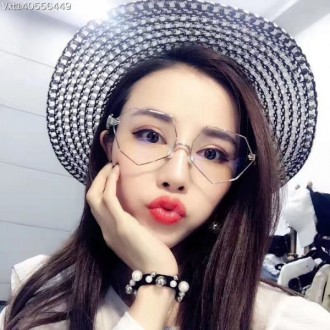 Percy Lau Dada Child Hexagon Pearl Eyewear Silver Frame