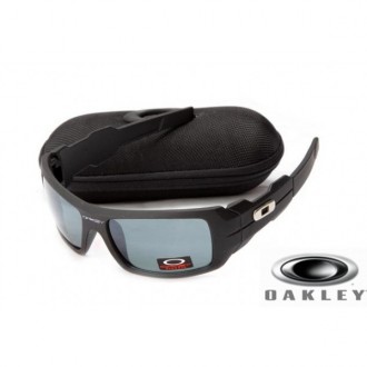  Oakley Oil Drum Sunglasses Jet Black Frame Gray Lens OAKLEY201567343