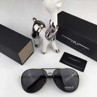 Porsche Design Black P9379 Aviators Sunglasses Black Gold