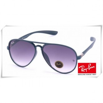 Ray Ban RB4180 Aviator Sunglasses Blue Grey Frame Purple Gradient Lens
