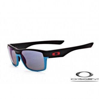 Cheap Oakley TwoFace Sunglasses Black Blue Frame Ice Blue Iridium Lens