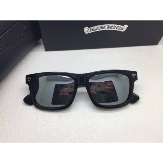 Chrome Hearts Polarized Sunglasses Square Frame Dark Gray