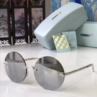 Karen Walker Round Jelly Sunglasses Shiny Grey Lenses
