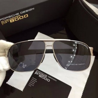Mens Porsche Design P2520 Sunglasses Silver Black