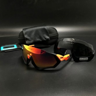 Oakley 2.2 Flight jacket sunglasses black/orange frame fire lens